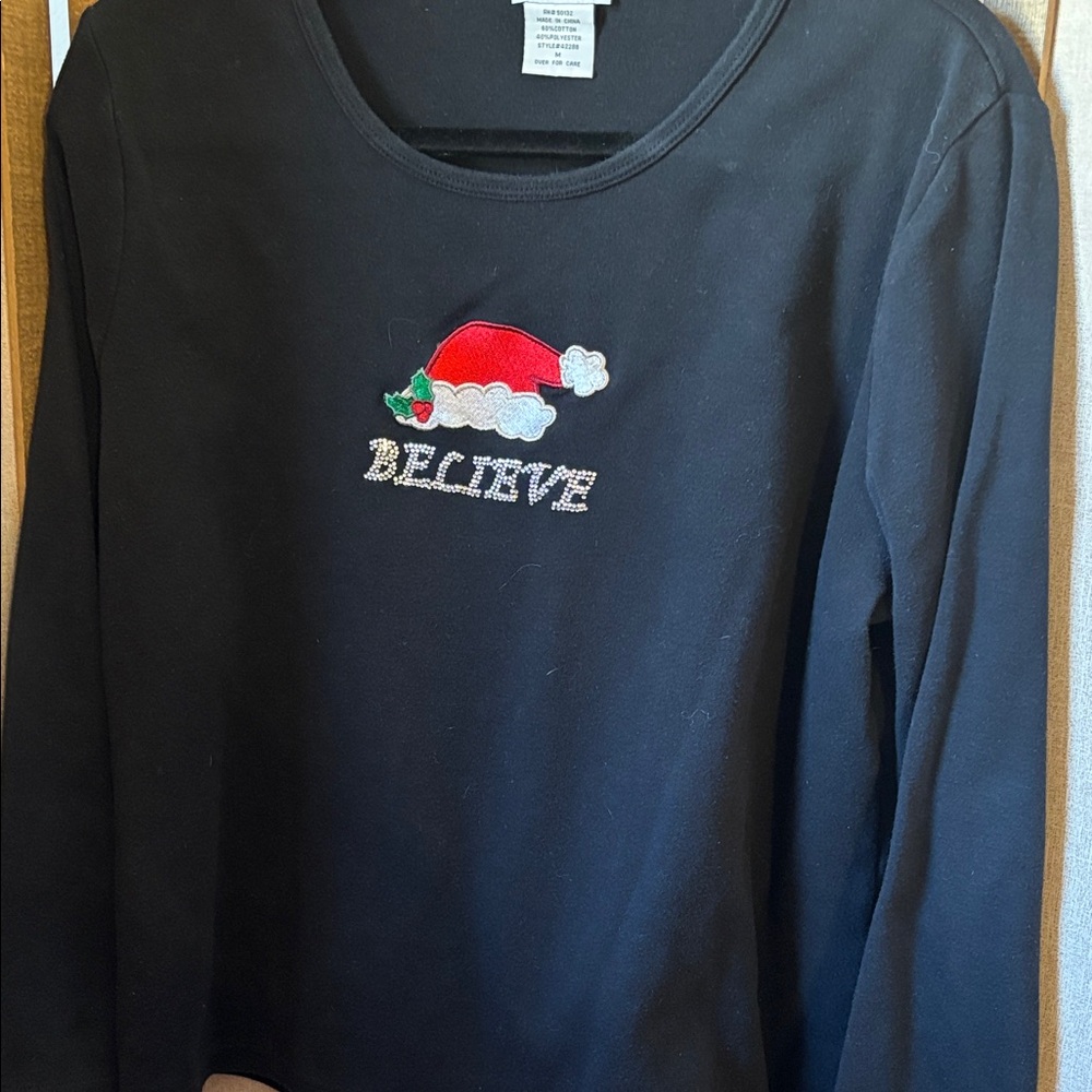 BonWorth Black Long Sleeve Top Medium